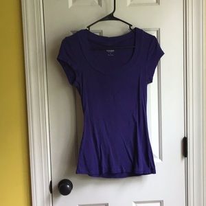 Purple scoop neck tee